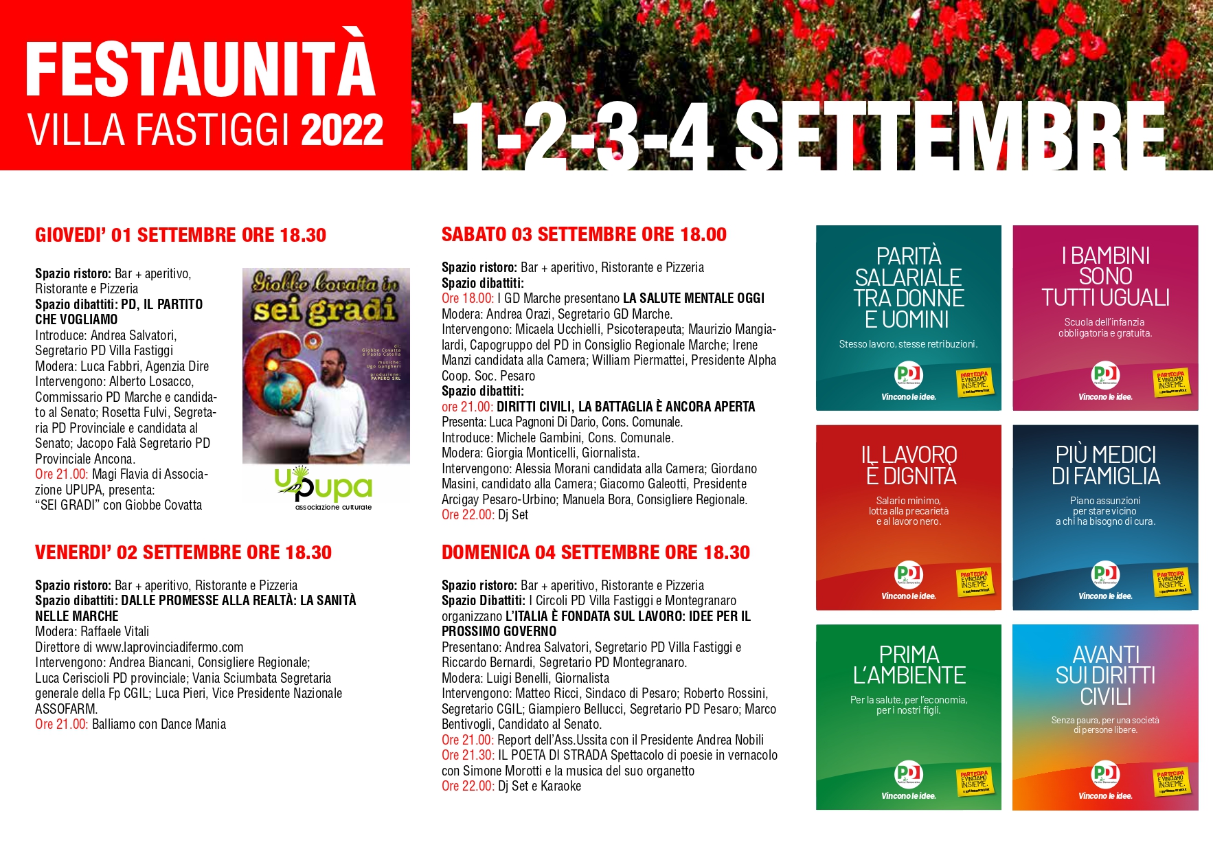 Festa Unità 2022 a Villa Fastiggi